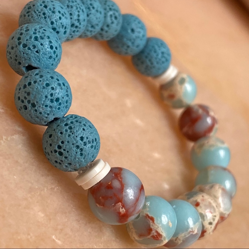 Manifestation Lava Stone Bracelet.